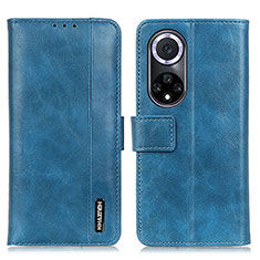 Funda de Cuero Cartera con Soporte Carcasa M14L para Huawei Honor 50 5G Azul