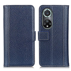 Funda de Cuero Cartera con Soporte Carcasa M14L para Huawei Honor 50 Pro 5G Azul