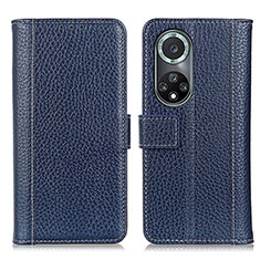 Funda de Cuero Cartera con Soporte Carcasa M14L para Huawei Nova 9 Pro Azul