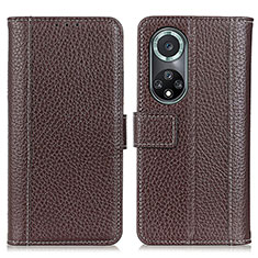 Funda de Cuero Cartera con Soporte Carcasa M14L para Huawei Nova 9 Pro Marron