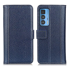 Funda de Cuero Cartera con Soporte Carcasa M14L para Motorola Moto Edge S Pro 5G Azul