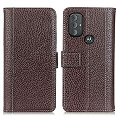 Funda de Cuero Cartera con Soporte Carcasa M14L para Motorola Moto G Play Gen 2 Marron