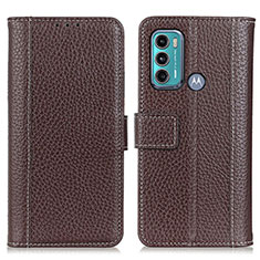 Funda de Cuero Cartera con Soporte Carcasa M14L para Motorola Moto G40 Fusion Marron