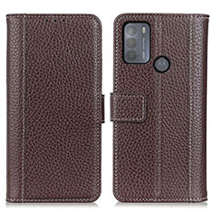 Funda de Cuero Cartera con Soporte Carcasa M14L para Motorola Moto G50 Marron