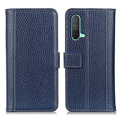 Funda de Cuero Cartera con Soporte Carcasa M14L para OnePlus Nord CE 5G Azul