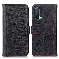 Funda de Cuero Cartera con Soporte Carcasa M14L para OnePlus Nord CE 5G Negro