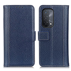 Funda de Cuero Cartera con Soporte Carcasa M14L para Oppo A54 5G Azul