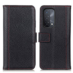 Funda de Cuero Cartera con Soporte Carcasa M14L para Oppo A54 5G Negro