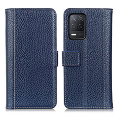 Funda de Cuero Cartera con Soporte Carcasa M14L para Realme 8 5G Azul