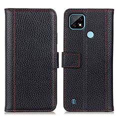 Funda de Cuero Cartera con Soporte Carcasa M14L para Realme C21 Negro