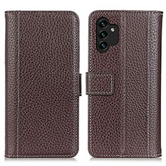 Funda de Cuero Cartera con Soporte Carcasa M14L para Samsung Galaxy A04s Marron