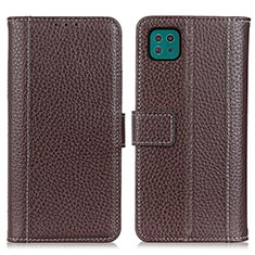 Funda de Cuero Cartera con Soporte Carcasa M14L para Samsung Galaxy A22 5G Marron