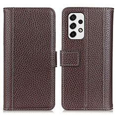 Funda de Cuero Cartera con Soporte Carcasa M14L para Samsung Galaxy A53 5G Marron