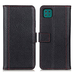 Funda de Cuero Cartera con Soporte Carcasa M14L para Samsung Galaxy F42 5G Negro