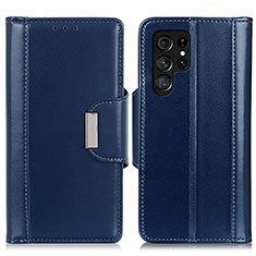 Funda de Cuero Cartera con Soporte Carcasa M14L para Samsung Galaxy S23 Ultra 5G Azul