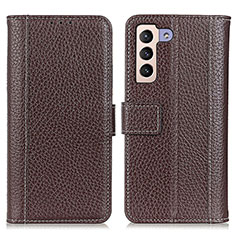 Funda de Cuero Cartera con Soporte Carcasa M14L para Samsung Galaxy S24 5G Marron