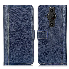 Funda de Cuero Cartera con Soporte Carcasa M14L para Sony Xperia PRO-I Azul