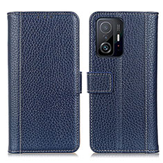 Funda de Cuero Cartera con Soporte Carcasa M14L para Xiaomi Mi 11T 5G Azul