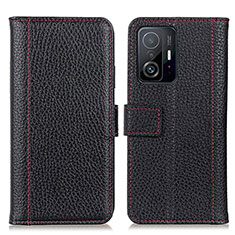 Funda de Cuero Cartera con Soporte Carcasa M14L para Xiaomi Mi 11T 5G Negro