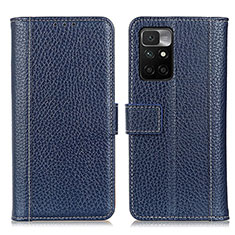 Funda de Cuero Cartera con Soporte Carcasa M14L para Xiaomi Redmi Note 11 4G (2021) Azul