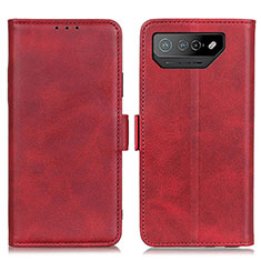 Funda de Cuero Cartera con Soporte Carcasa M15L para Asus ROG Phone 7 Pro Rojo