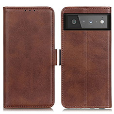 Funda de Cuero Cartera con Soporte Carcasa M15L para Google Pixel 6 5G Marron