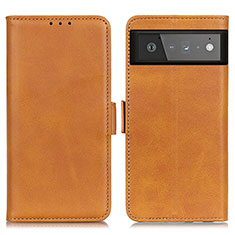 Funda de Cuero Cartera con Soporte Carcasa M15L para Google Pixel 6 5G Marron Claro