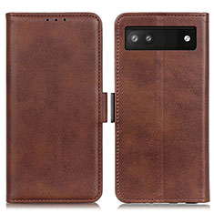 Funda de Cuero Cartera con Soporte Carcasa M15L para Google Pixel 6a 5G Marron