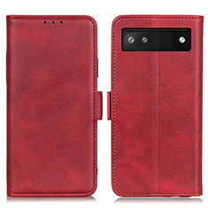 Funda de Cuero Cartera con Soporte Carcasa M15L para Google Pixel 6a 5G Rojo