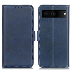 Funda de Cuero Cartera con Soporte Carcasa M15L para Google Pixel 7 5G Azul