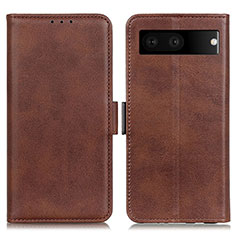 Funda de Cuero Cartera con Soporte Carcasa M15L para Google Pixel 7 5G Marron