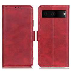 Funda de Cuero Cartera con Soporte Carcasa M15L para Google Pixel 7 5G Rojo