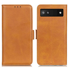 Funda de Cuero Cartera con Soporte Carcasa M15L para Google Pixel 7a 5G Marron Claro