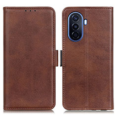 Funda de Cuero Cartera con Soporte Carcasa M15L para Huawei Enjoy 50 Marron