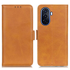 Funda de Cuero Cartera con Soporte Carcasa M15L para Huawei Enjoy 50 Marron Claro