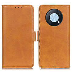 Funda de Cuero Cartera con Soporte Carcasa M15L para Huawei Enjoy 50 Pro Marron Claro