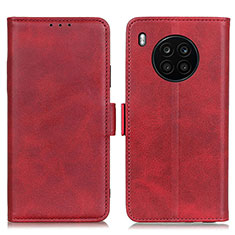 Funda de Cuero Cartera con Soporte Carcasa M15L para Huawei Honor 50 Lite Rojo