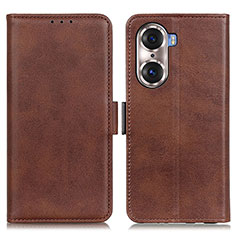 Funda de Cuero Cartera con Soporte Carcasa M15L para Huawei Honor 60 5G Marron