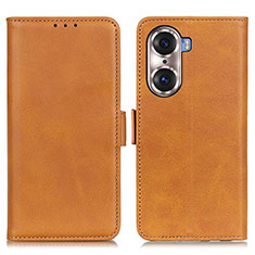 Funda de Cuero Cartera con Soporte Carcasa M15L para Huawei Honor 60 5G Marron Claro