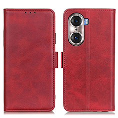 Funda de Cuero Cartera con Soporte Carcasa M15L para Huawei Honor 60 5G Rojo