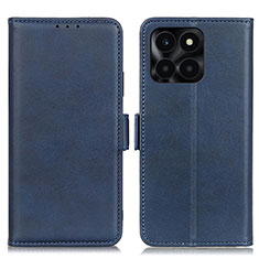 Funda de Cuero Cartera con Soporte Carcasa M15L para Huawei Honor X6a Azul