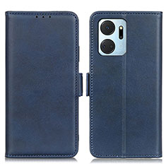 Funda de Cuero Cartera con Soporte Carcasa M15L para Huawei Honor X7a Azul