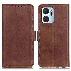 Funda de Cuero Cartera con Soporte Carcasa M15L para Huawei Honor X7a Marron