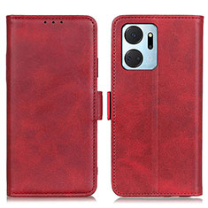 Funda de Cuero Cartera con Soporte Carcasa M15L para Huawei Honor X7a Rojo