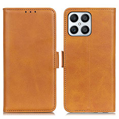 Funda de Cuero Cartera con Soporte Carcasa M15L para Huawei Honor X8 4G Marron Claro