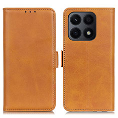 Funda de Cuero Cartera con Soporte Carcasa M15L para Huawei Honor X8a 4G Marron Claro