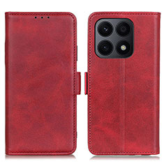 Funda de Cuero Cartera con Soporte Carcasa M15L para Huawei Honor X8a 4G Rojo