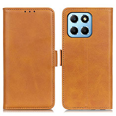 Funda de Cuero Cartera con Soporte Carcasa M15L para Huawei Honor X8a 5G Marron Claro