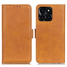 Funda de Cuero Cartera con Soporte Carcasa M15L para Huawei Honor X8b Marron Claro