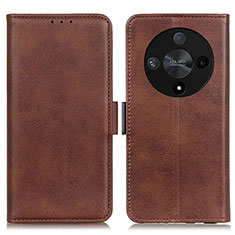 Funda de Cuero Cartera con Soporte Carcasa M15L para Huawei Honor X9b 5G Marron